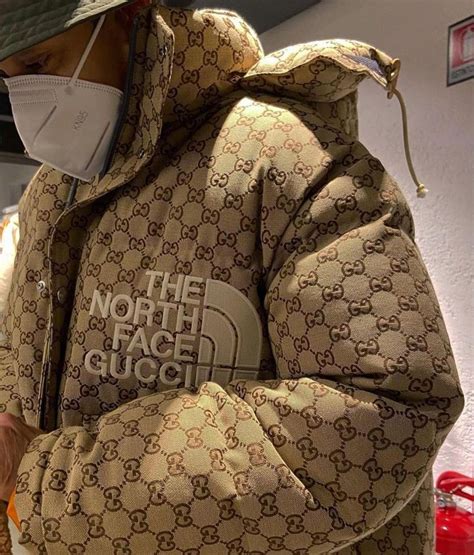 north face collab with gucci|Gucci north face jacket puffer.